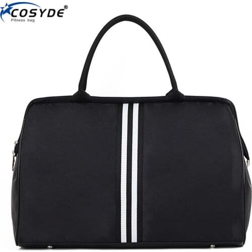 Striped Travel Bag Gym Fitness Bag Luggage Traveling Duffle Sac De Sport Handbag For Women Men Outdoor Sports Shoulder Bag