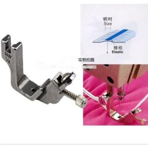Industrial sewing machine full steel ELASTIC SHIRRING FOOT BROTHER Adjustable S537 1/2,S537 5/16,S537 1/4,S537 3/16,S537 1/8