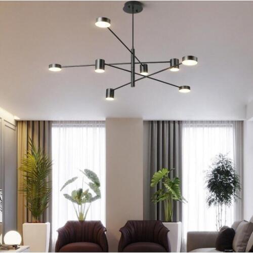 Simple modern living room chandelier atmosphere home restaurant personality Nordic bedroom lighting creative home led chandelier