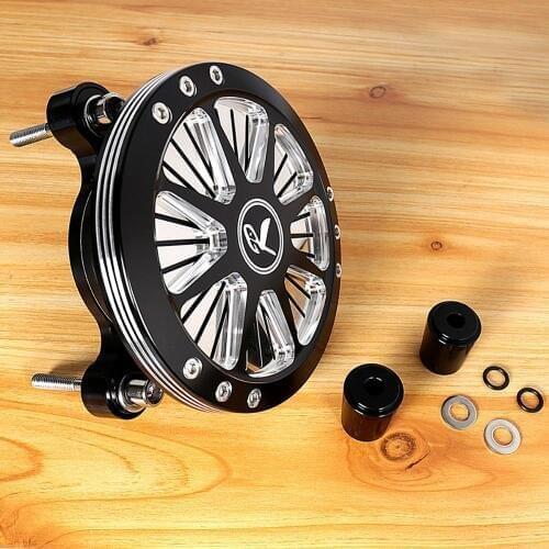 R Style Black Air Cleaner Kit For Harley 2008 2009-2014 2015 2016 Street Glide FLHX Road King FLHR Models