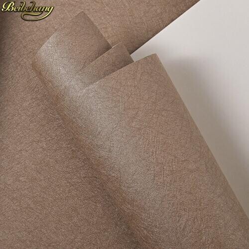Beibehang Modern Simple plain silk wallpaper hotel decoration solid color dark wall papers home decor wallpapers for living room