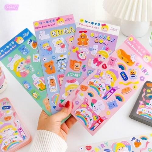INS Style Cute Girl Daily Removable Sticker DIY scrapbook mobile computer diary happy plan gift sealing decoration sticker