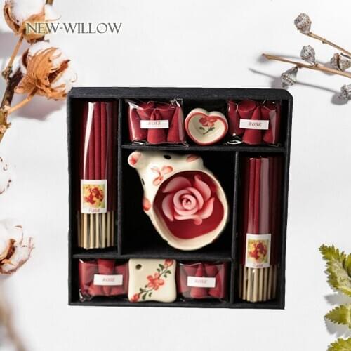 Thailand Cone Incense Stick Incense Candle Combination Set Plant Floral Aromatherapy Set Aromatherapy Gift Box Home Decoration