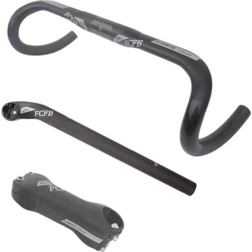 Carbon road handlebar black grey matte UD carbon handlebar set carbon seat post carbon stem mountain bike bicycle