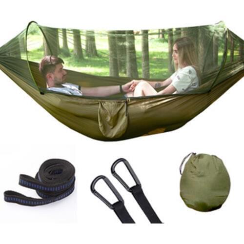 Outdoor Mosquito Net Hammock Parachute Tent Portable Garden Camping Hanging High Strength Sleeping Swing Sleeping Bed 250x120cm