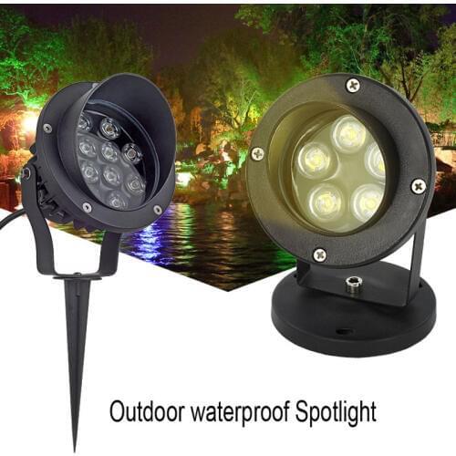 Outdoor LED floodlights Lights 3W 6W 12W Waterproof IP65 LED Garden Lamp Warm White Green LED Flood spike Spot Lights AC85-265V