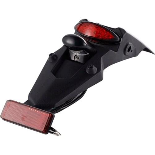 Universal Motorcycle Rear Fender LED Stop Brake Light Tail Plate Lamp License Plate Holder Motorbike Accessories