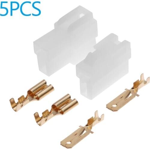 Universal T-Type 2 Pin DC Power Male Female Connector Plug for Kenwood Yaesu Icom Vehicular Radio Walkie Talkie