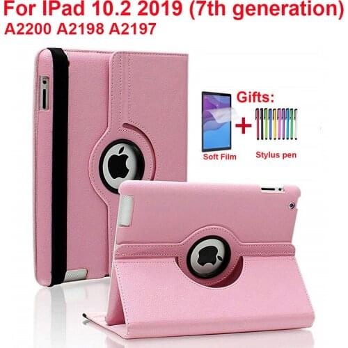 360 Rotating Smart Case for iPad 10.2 2019 Case Cover for Apple iPad 7 7th Generation A2200 A2198 A2197 Funda Coque Leather