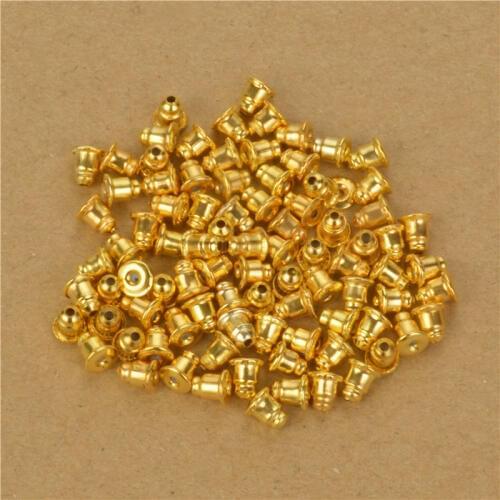 5*6mm 100pcs Earring Studs Backs Stopper Scrolls Ear Post Nuts Findings DIY Blocked caps Earring Backs Stoppers Ear Accessories