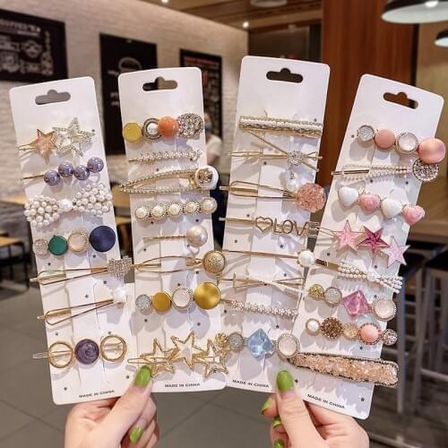 New Korea Hot Sale Luxury Rhinestone Hairpins Hairgrips Women Girls Crystal Hair Clips Barrettes Accessories Pins Headdress