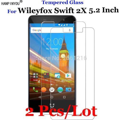 2 Pcs/Lot For Wileyfox Swift 2X 5.2 Inch Tempered Glass 9H 2.5D Premium Screen Protector Film For Wileyfox Swift 2 X 5.2"