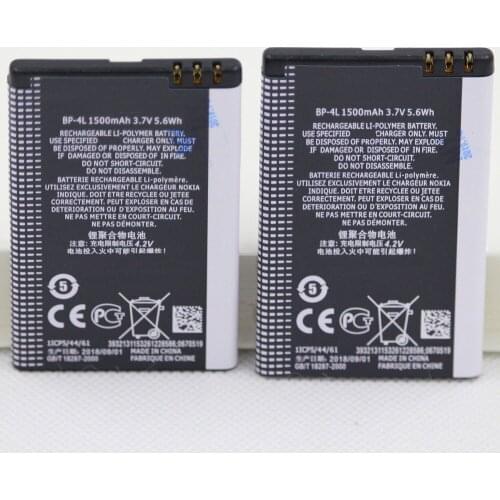 10pcs/lot 1500mAh cellphone Battery BP-4L For Nokia E61i E63 E90 E95 E71 6650F N97 N810 E72 E52 BP4L BP 4L Phone li-ion Battery