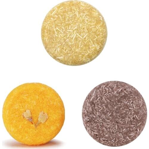 3 Pieces Organic Natural Hair Nourishing Solid Shampoo Soap Bar