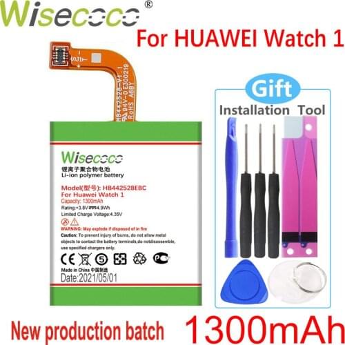 WISECOCO 930mAh Battery For HUAWEI Watch 1 Watch1 HB442528EBC SmartWatch In Stock Latest Production High Quality