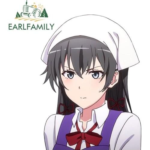 EARLFAMILY 13cm x 11.5cm for Yukino Yukinoshita Fine Car Stickers Personality Snowboard Creative Waterproof Window Trunk Decal