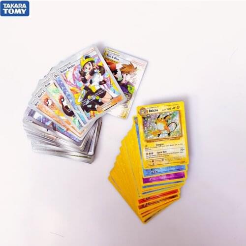 POKEMON Cards Elves And Personages Star Shape Flash Game Cards Play Toys for Children
