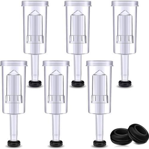 Airlock Set for Fermentation, 20 Pieces Silicone Grommets and 6 Pieces Plastic Airlock for Preserving, Brewing, Making Wine, Fer