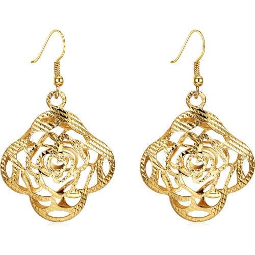 New Arrival Gold Color Earrings for Women Wholesale Luxury Delicate Hot Sell Trendy Boucles doreilles