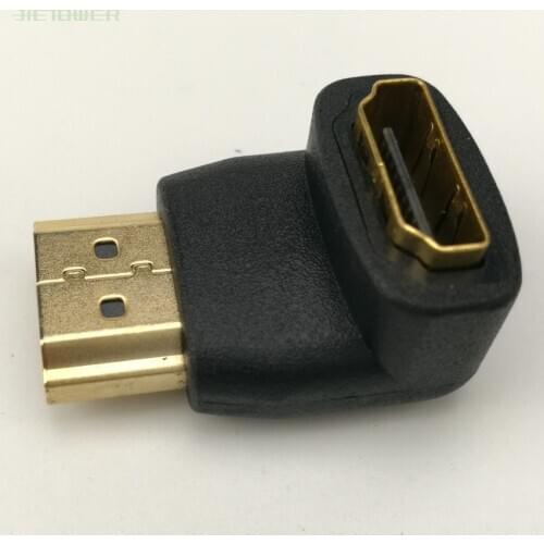90 Degree Gold Plated HDMI Adapter Connector A Type Male To Female for 1080p 3D TV HDTV Adaptor Converter Extender 100pcs/lot