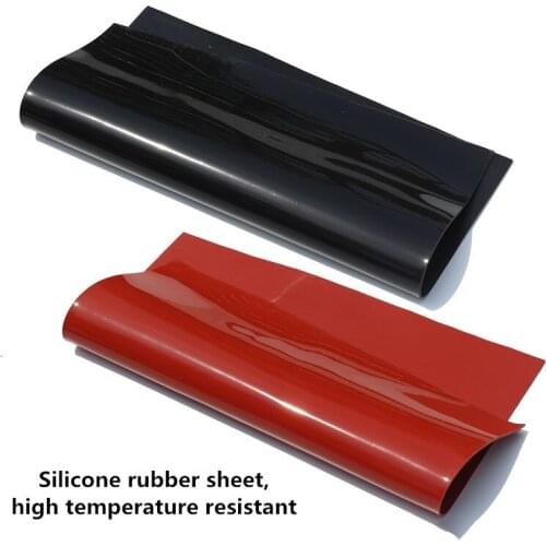 1mm/2mm Red/Black Silicone Rubber Sheet 250X250mm Black Silicone Sheet, Rubber Matt, Silicone Sheeting for Heat Resistance