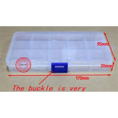 1Pcs Parts box, electronic parts box, multi-function storage box, you can split the free adjustment 15 lattice Parts box