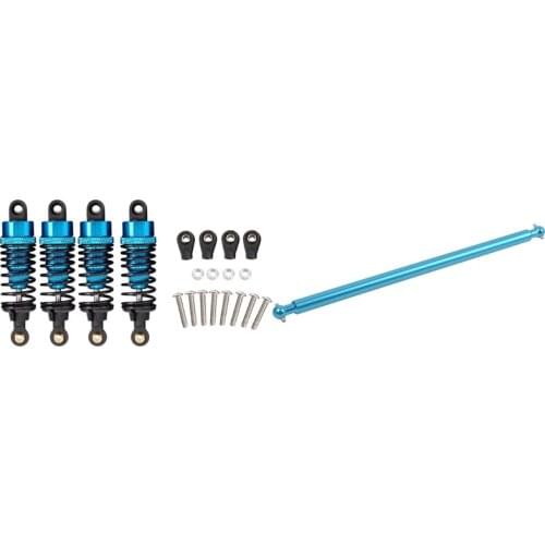 2 Set RC Car Part: 1 Set Shock Absorber Damper Set & 1 Set TT-02 Main Transmission Propeller Central Drive Shaft