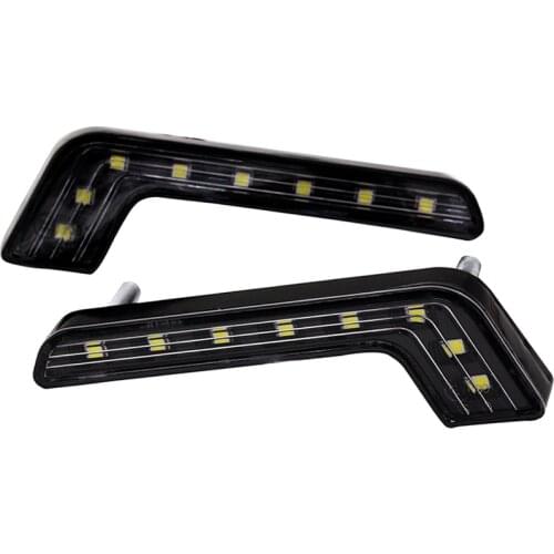 2Pcs/Set Car LED DRL Super Bright Car Running Lamp Fog Lamp with On/Off Function L-Type Daytime Running Light Waterproof