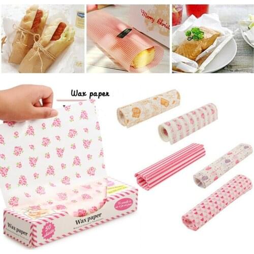 50Pcs Wax Paper Disposable Food Wrapping Greaseproof Paper Soap Packaging Paper