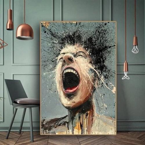 Abstract Character Canvas Painting Art Posters and Print Artists That Paint Emotions Picture Painting for Living Room Home Decor