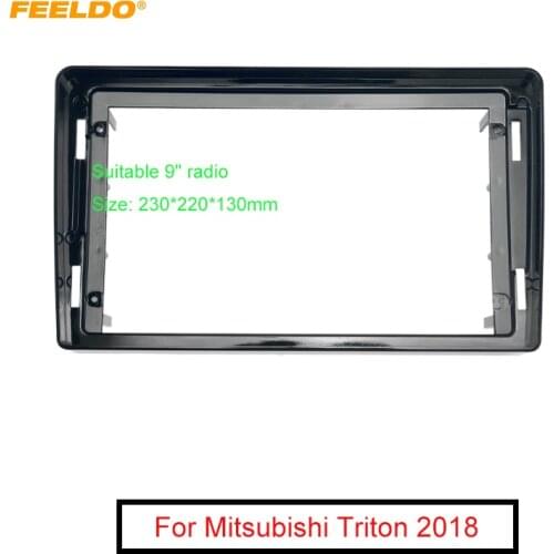 FEELDO Car Audio Radio 2DIN Fascia Frame Adapter For Mitsubishi Triton 9" Big Screen DVD Dash Fitting Panel Frame Kit