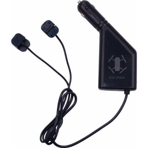 NEW Fast 3in1 Car Charger Battery Charging adapter with USB Port Remote Controller 2 Cable Charge For DJI Spark Accessories