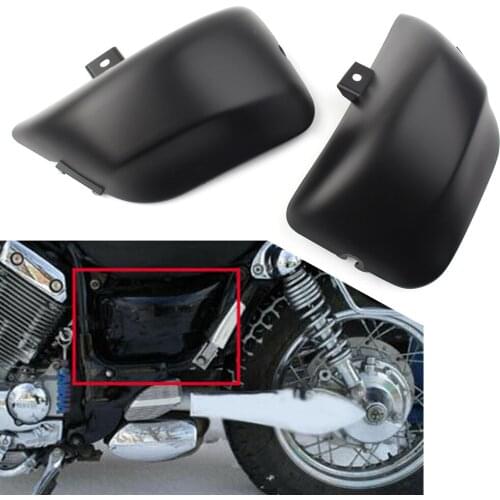 2Pcs Matte Black Motorcycle Fairing Side Battery Cover Protector for Yamaha Virago 400 500 535 XV400 XV500 XV535 ABS Plastic