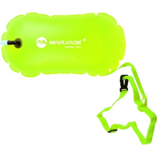 Swim Bubble Tow Float Buoy Inflated Air Bag Open Water Swimming Training Aid