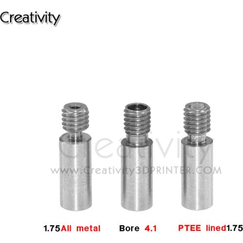 3D printer parts Chimera extruder Heat break V6 dual hotend J-head throat length 22mm 1.75mm 3 mm filament Reprap