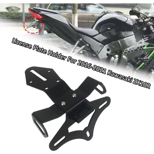 For Kawasaki ZX10R ZX 10R 2016 2017 2018 2019 2020 2021 Registration License Plate Holder Tail Tidy Fender Eliminator LED Light