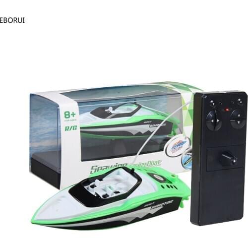 EBORUI SQWi 3392M 27MHz/40MHz Mini RC Boat Radio Controlled RC Racing Boat Rechargeable Ship RTR Gift Box