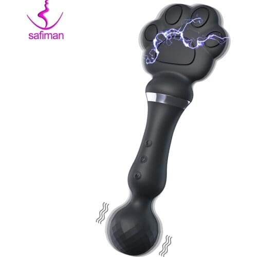 Electrical stimulation Cat Palm Spanking Vibrator Magic Wand for Women Clitoris Stimulator Wireless Dildo Sex Toys for Adults 18
