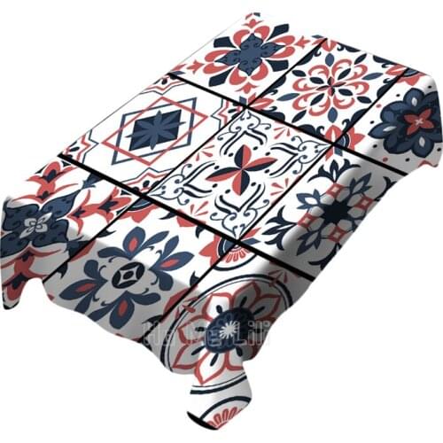 Classical Pattern Background Vector Picture Creative Indoor And Outdoor Rectangular Tablecloth Polyester Waterproof