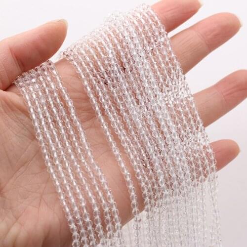 Faceted Stone Beads Section White Spinels Stone Beads DIY for Jewelry Making Bracelet Necklace Accessories Gift Size 3mm