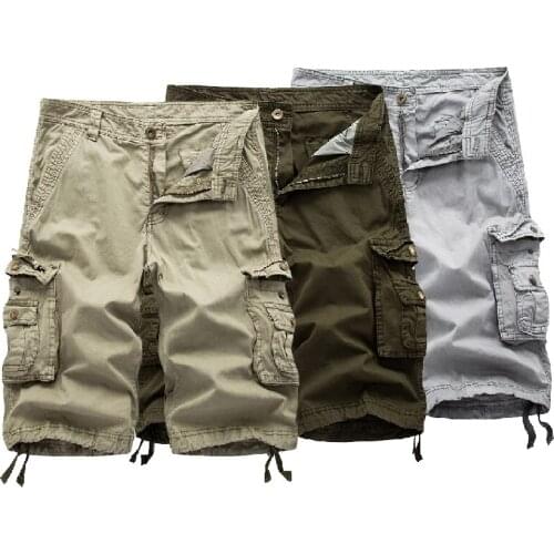 Summer Cargo Shorts Men Hot Sale Army Military Tactical Casual Shorts Cotton Multi-Pocket Bermuda pants Male Brand Clothing29-38