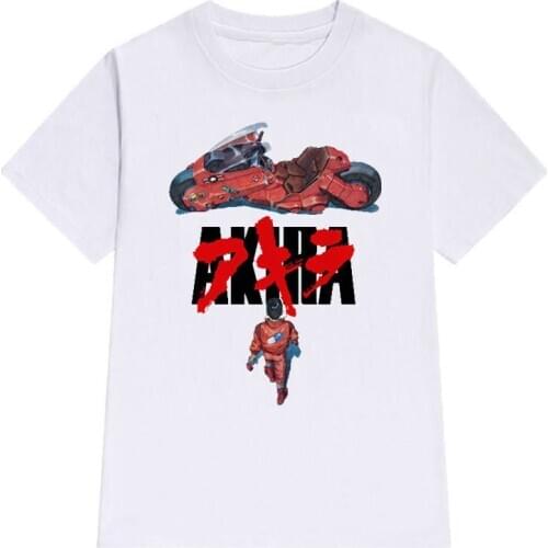 LettBao Akira Synthwave T-Shirt Men Short Sleeve Summer Fashion Tshirt Casual White T Shirt Cotton Fashion Tee Shirt O-Neck Tops
