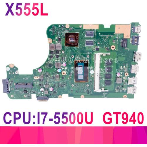 KEFU For ASUS W519L X555L A555L X555LD X555LP R556L R557L FL5900L X555LJ X555LN Motherboard 4G I7-5500U GT920M Tested 100% Work