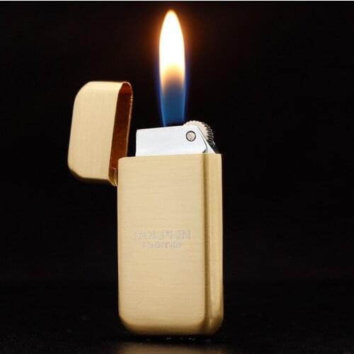 Dolphin Metal Lighter Protable Refillable Butane Gas Grinding Wheel Lighter Cigarette Smoking Accessories