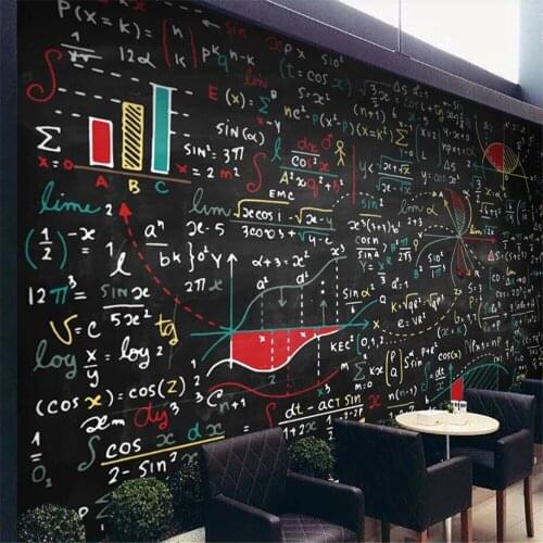 Milofi custom 3D wallpaper mural hand-painted vector colorful chalk blackboard background wall living room bedroom decoration