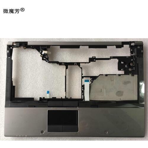 New For HP EliteBook 8440P Palmrest Keyboard Bezel Cover Upper Case Assembly SILVER No fingerprint hole