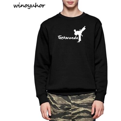 New Arrival Fashion Taekwondo Hoodies Men Winter Casual Long Sleeve Sweatshirts Mens Korea Style Funny Printed Tops Streetwear