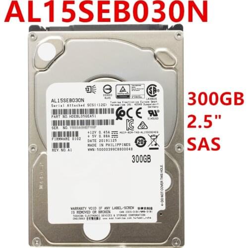 New HDD For Toshiba 300GB 2.5" SAS 12 Gb/s 128MB 15000RPM For Internal HDD For Enterprise Class HDD For AL15SEB030N