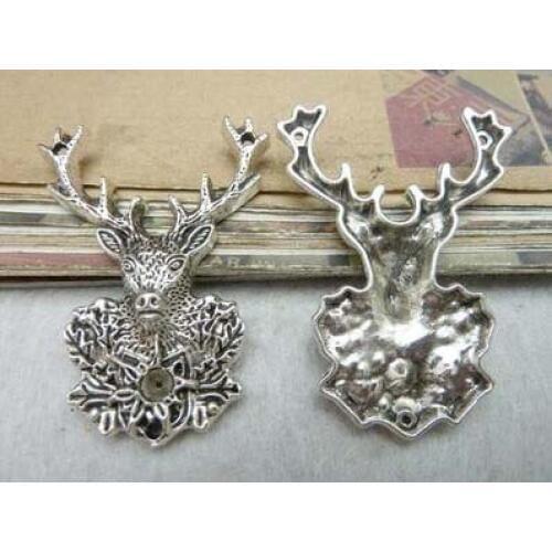 Zinc alloy pendant jewelry accessories diy handmade material charms deer head38*51mm