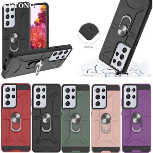 Shockproof Phone Case for Samsung Galaxy S21 FE Ultra Plus A22 A12 A42 A32 5G 4G Shell 2021 New Ring Bracket Protect Back Cover